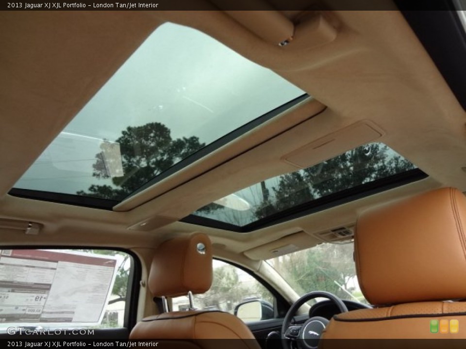 London Tan/Jet Interior Sunroof for the 2013 Jaguar XJ XJL Portfolio #77559140