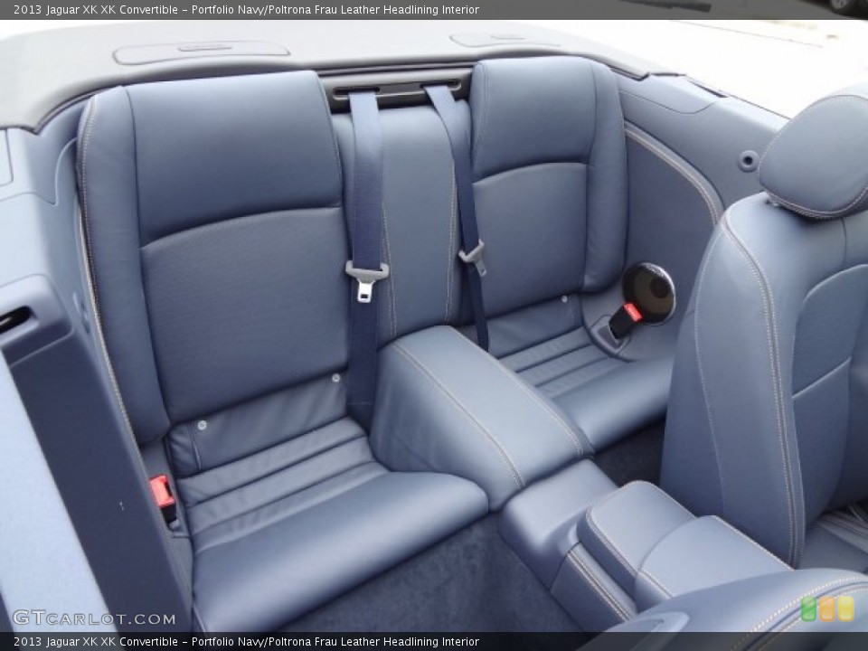 Portfolio Navy/Poltrona Frau Leather Headlining Interior Rear Seat for the 2013 Jaguar XK XK Convertible #77559654