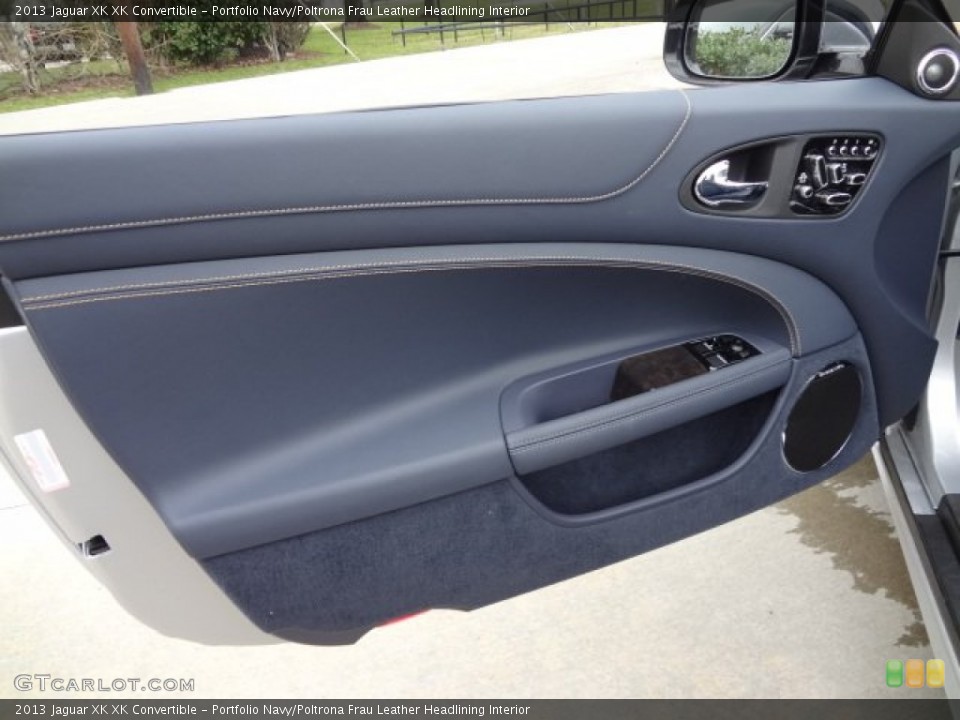 Portfolio Navy/Poltrona Frau Leather Headlining Interior Door Panel for the 2013 Jaguar XK XK Convertible #77559696
