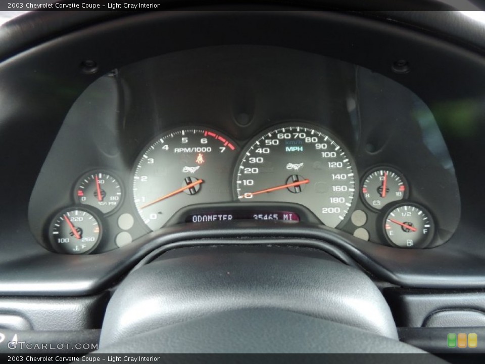 Light Gray Interior Gauges for the 2003 Chevrolet Corvette Coupe #77561592