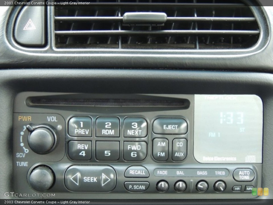 Light Gray Interior Audio System for the 2003 Chevrolet Corvette Coupe #77561661