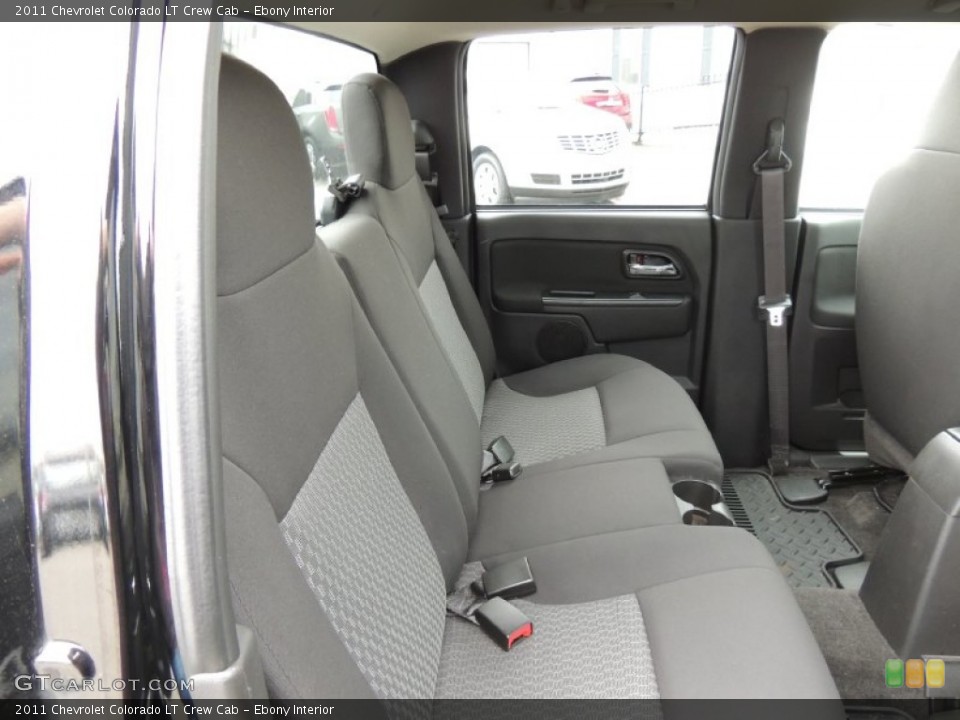 Ebony Interior Rear Seat for the 2011 Chevrolet Colorado LT Crew Cab #77562045