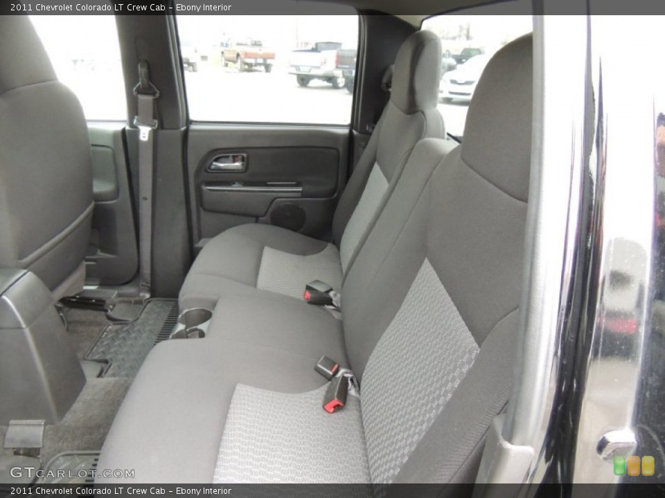 Ebony Interior Rear Seat for the 2011 Chevrolet Colorado LT Crew Cab #77562094