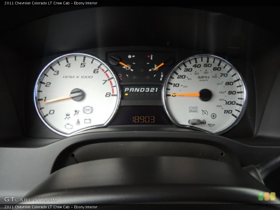 Ebony Interior Gauges for the 2011 Chevrolet Colorado LT Crew Cab #77562180