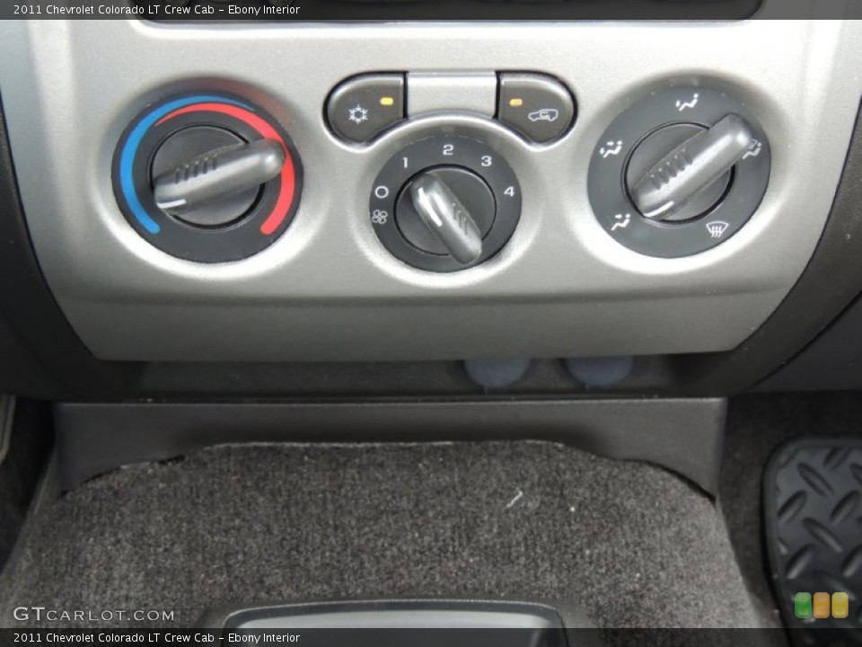 Ebony Interior Controls for the 2011 Chevrolet Colorado LT Crew Cab #77562366