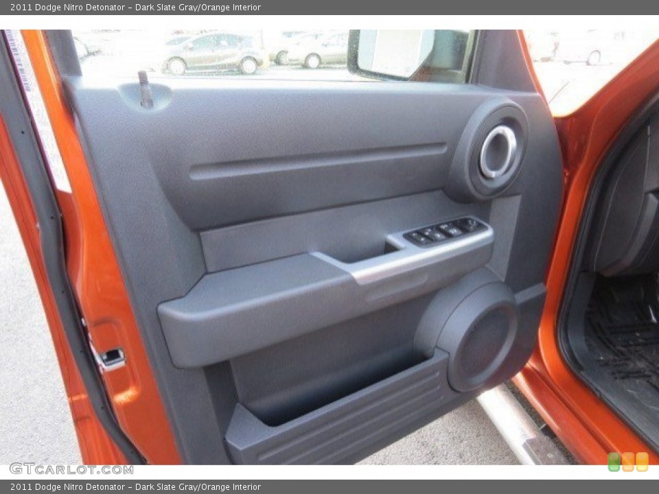 Dark Slate Gray/Orange Interior Door Panel for the 2011 Dodge Nitro Detonator #77563080