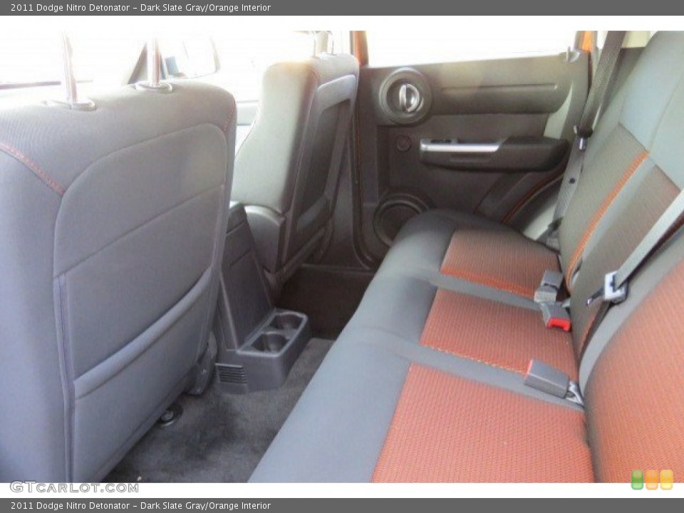 Dark Slate Gray/Orange Interior Rear Seat for the 2011 Dodge Nitro Detonator #77563155
