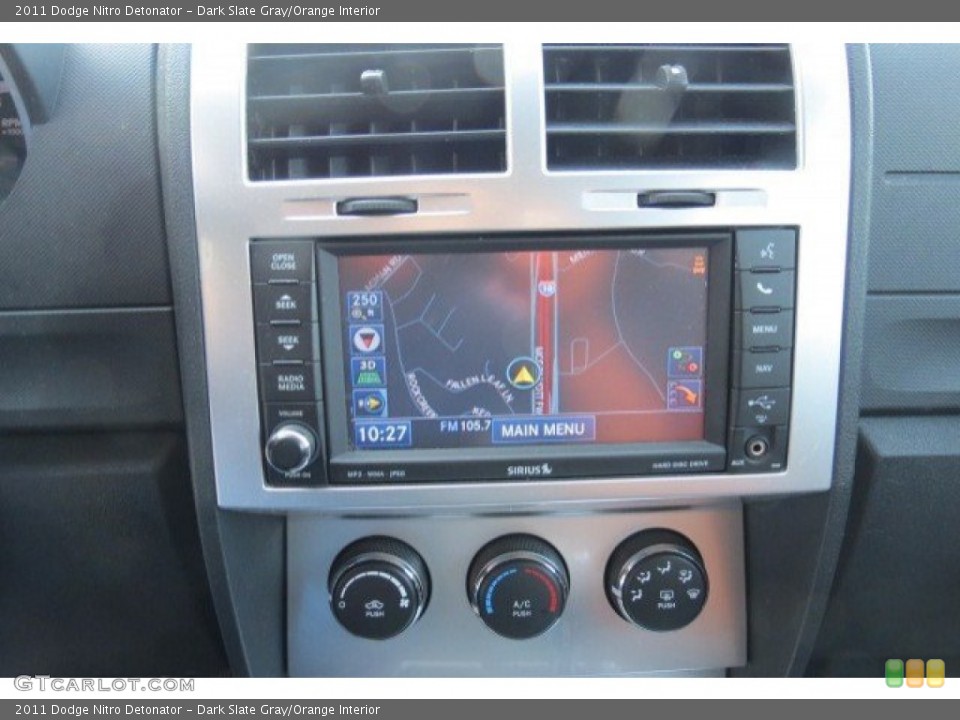 Dark Slate Gray/Orange Interior Navigation for the 2011 Dodge Nitro Detonator #77563217
