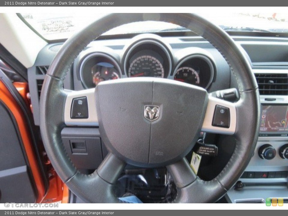 Dark Slate Gray/Orange Interior Steering Wheel for the 2011 Dodge Nitro Detonator #77563255