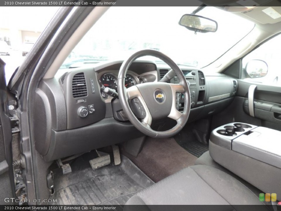Ebony Interior Prime Interior for the 2010 Chevrolet Silverado 1500 LT Extended Cab #77563286