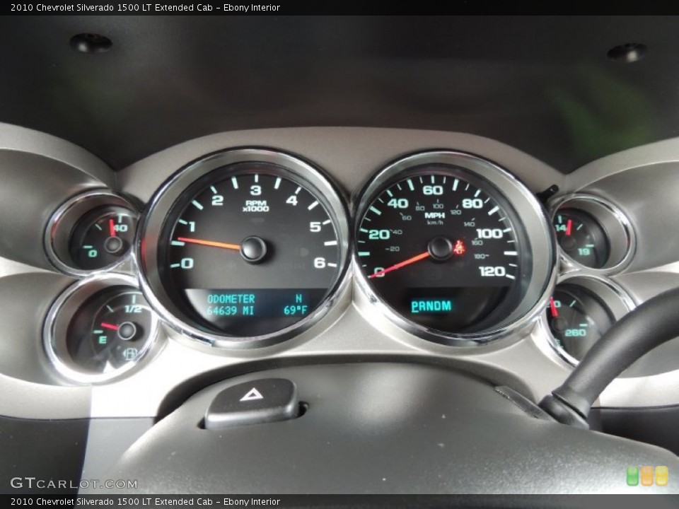 Ebony Interior Gauges for the 2010 Chevrolet Silverado 1500 LT Extended Cab #77563351