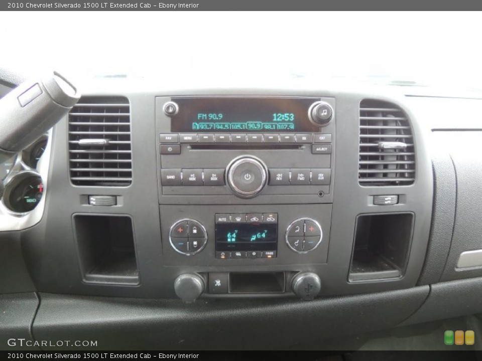 Ebony Interior Controls for the 2010 Chevrolet Silverado 1500 LT Extended Cab #77563394