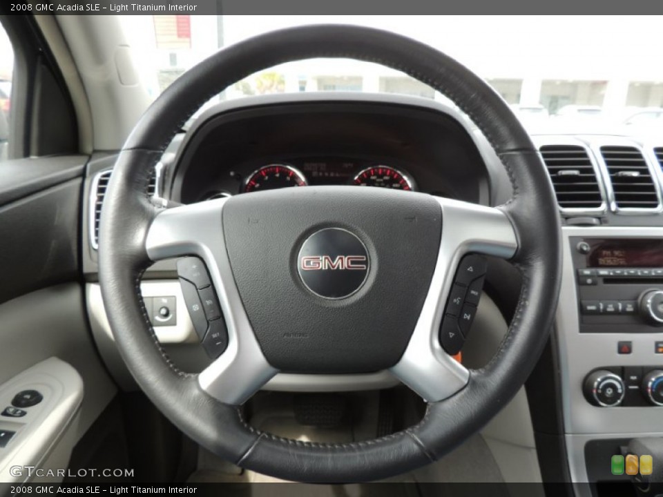 Light Titanium Interior Steering Wheel for the 2008 GMC Acadia SLE #77564199