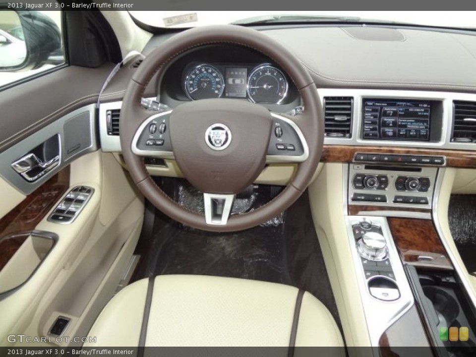 Barley/Truffle Interior Steering Wheel for the 2013 Jaguar XF 3.0 #77564410