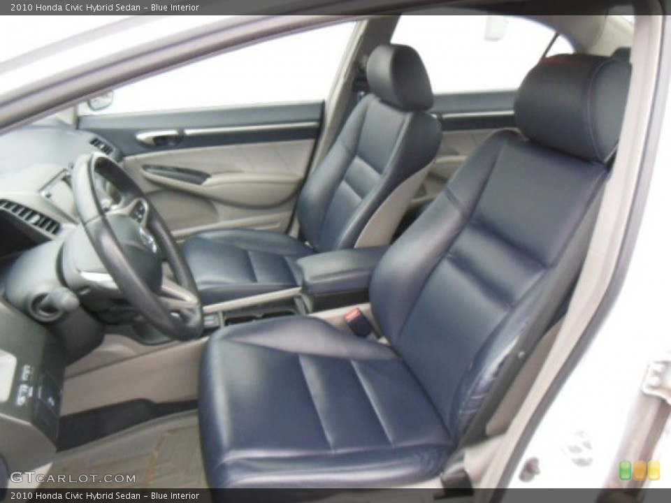 Blue Interior Front Seat for the 2010 Honda Civic Hybrid Sedan #77565806
