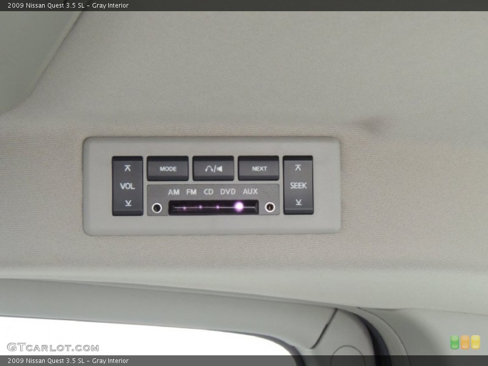 Gray Interior Controls for the 2009 Nissan Quest 3.5 SL #77566008