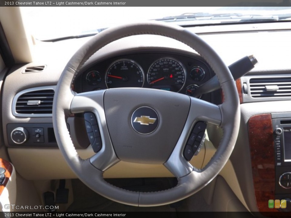 Light Cashmere/Dark Cashmere Interior Steering Wheel for the 2013 Chevrolet Tahoe LTZ #77567176
