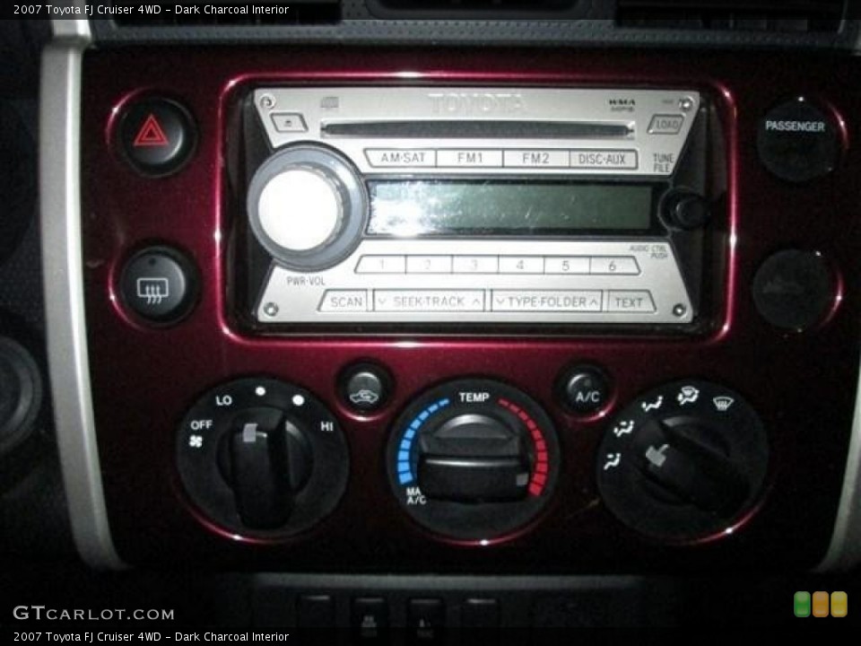 Dark Charcoal Interior Controls for the 2007 Toyota FJ Cruiser 4WD #77567654