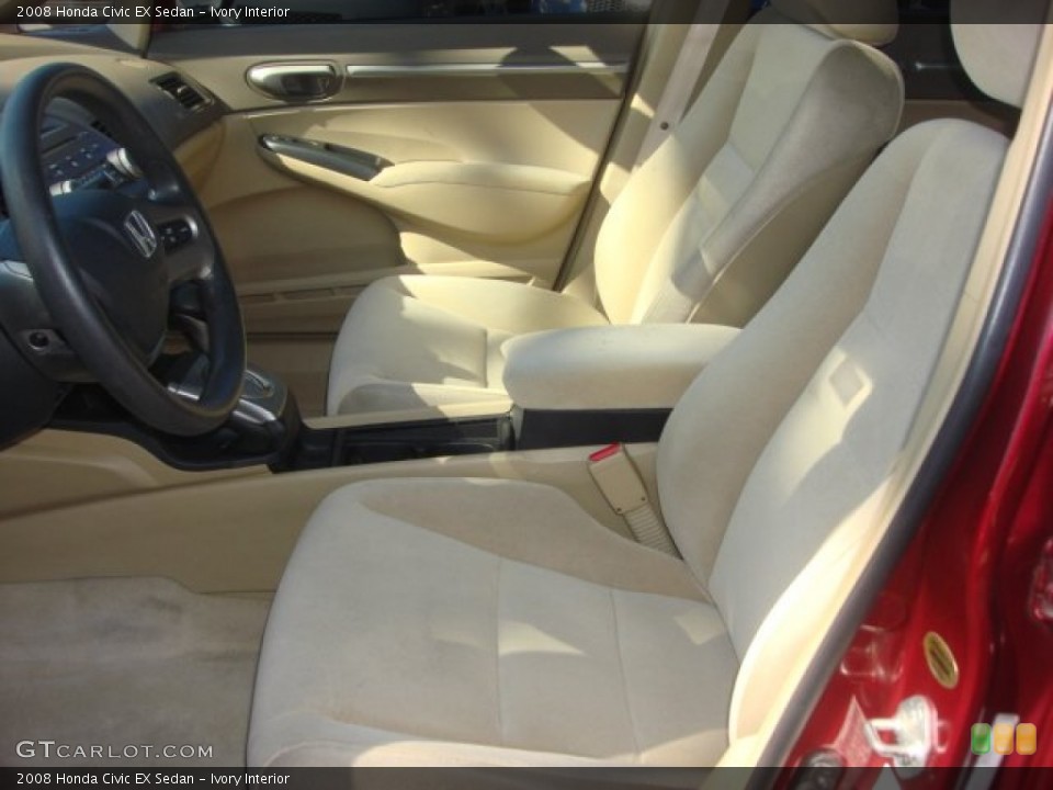 Ivory Interior Front Seat for the 2008 Honda Civic EX Sedan #77567778