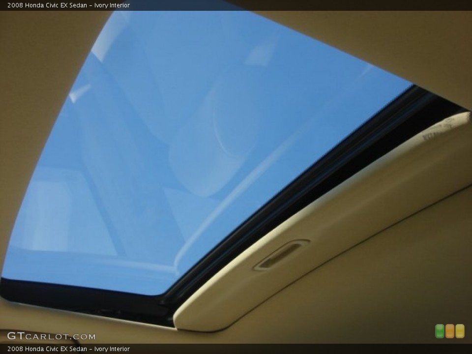 Ivory Interior Sunroof for the 2008 Honda Civic EX Sedan #77567904