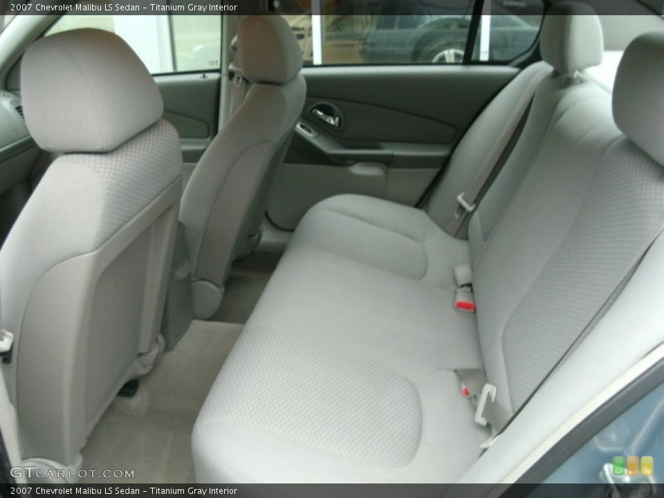 Titanium Gray Interior Rear Seat for the 2007 Chevrolet Malibu LS Sedan #77568549