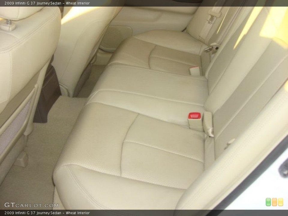 Wheat Interior Rear Seat for the 2009 Infiniti G 37 Journey Sedan #77569097