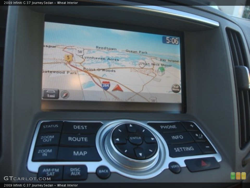 Wheat Interior Navigation for the 2009 Infiniti G 37 Journey Sedan #77569223