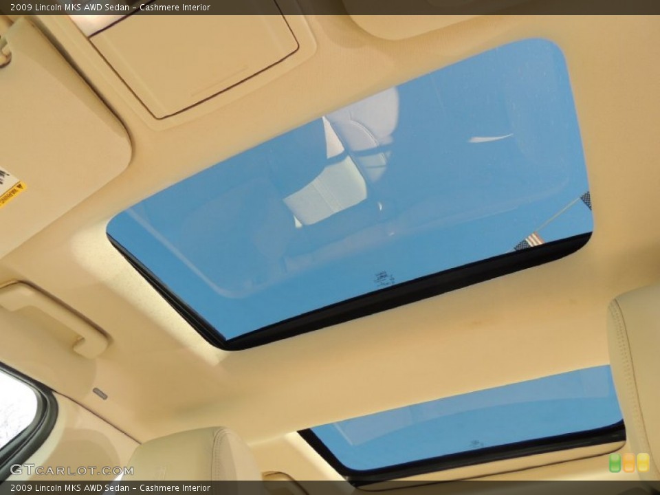 Cashmere Interior Sunroof for the 2009 Lincoln MKS AWD Sedan #77569371