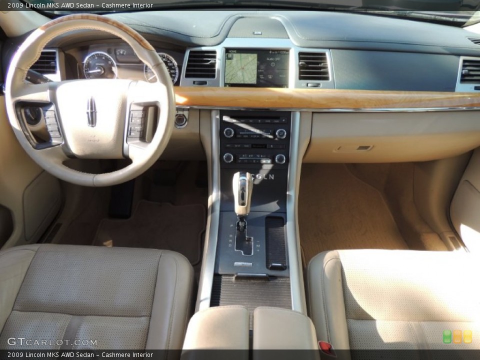 Cashmere Interior Dashboard for the 2009 Lincoln MKS AWD Sedan #77569389