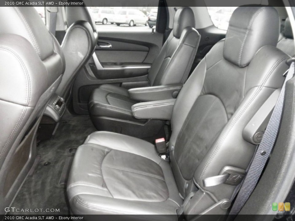 Ebony Interior Rear Seat for the 2010 GMC Acadia SLT AWD #77572020