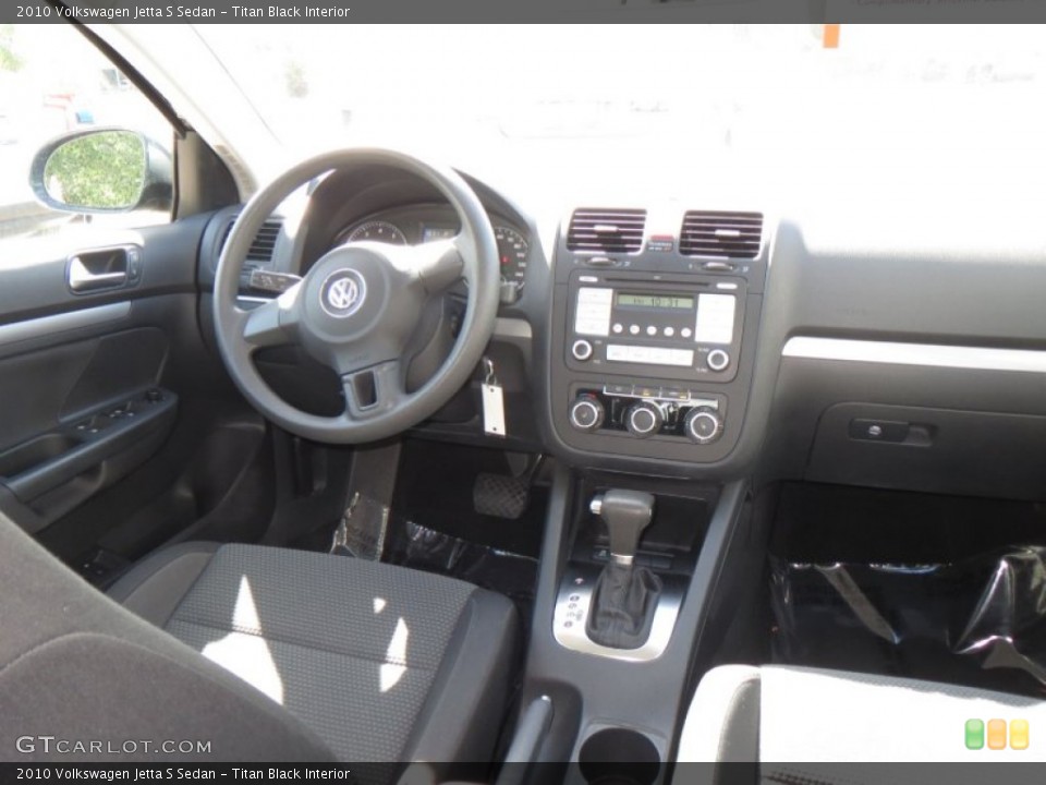 Titan Black Interior Dashboard for the 2010 Volkswagen Jetta S Sedan #77572441