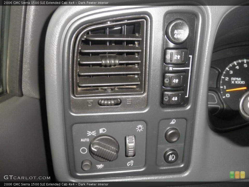 Dark Pewter Interior Controls for the 2006 GMC Sierra 1500 SLE Extended Cab 4x4 #77572477