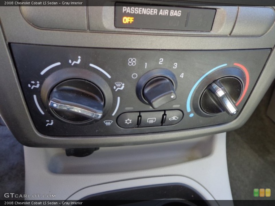 Gray Interior Controls for the 2008 Chevrolet Cobalt LS Sedan #77573551