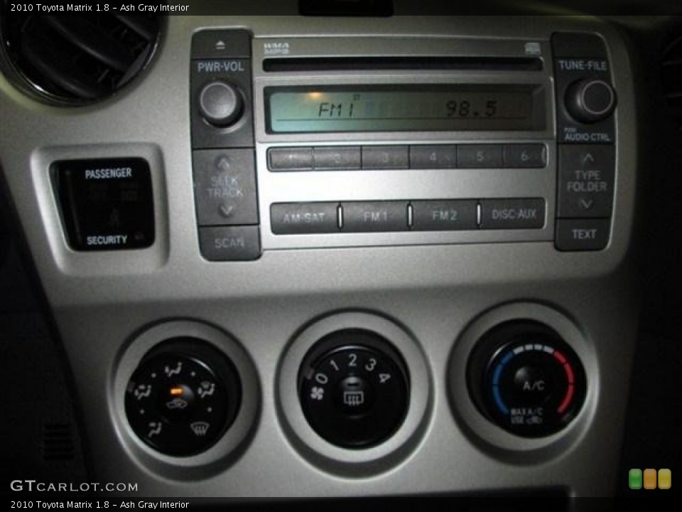 Ash Gray Interior Controls for the 2010 Toyota Matrix 1.8 #77573583
