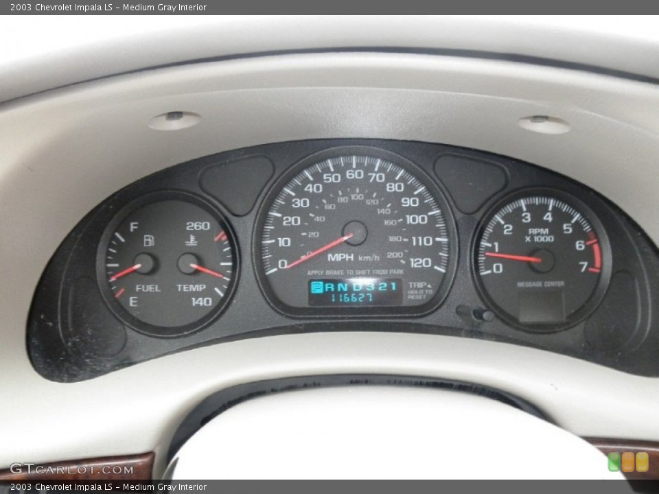 Medium Gray Interior Gauges for the 2003 Chevrolet Impala LS #77573631