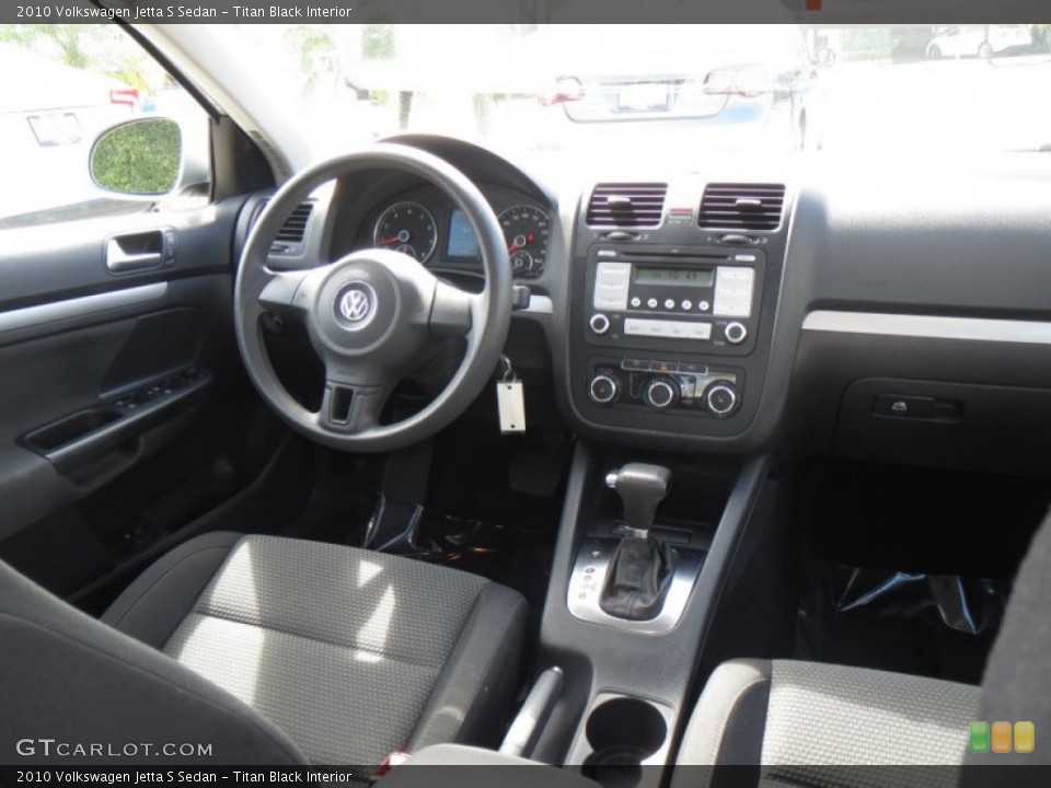 Titan Black Interior Dashboard for the 2010 Volkswagen Jetta S Sedan #77574300