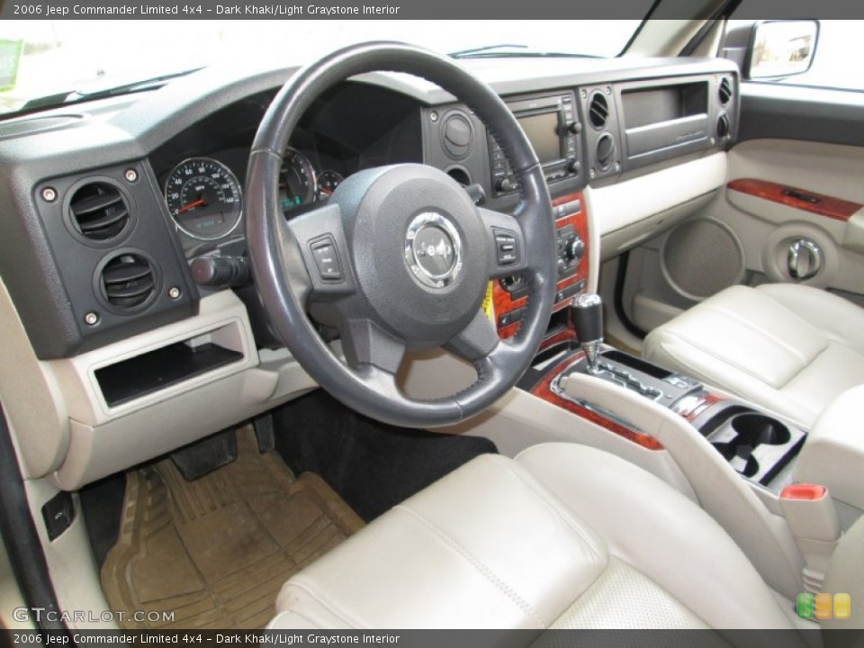 Dark Khaki/Light Graystone Interior Prime Interior for the 2006 Jeep Commander Limited 4x4 #77576328