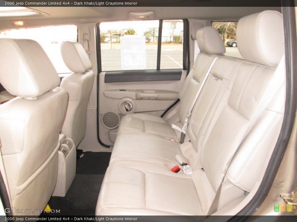 Dark Khaki/Light Graystone Interior Rear Seat for the 2006 Jeep Commander Limited 4x4 #77576350