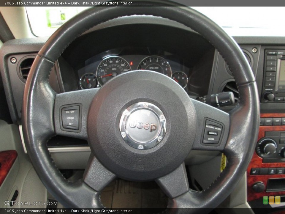 Dark Khaki/Light Graystone Interior Steering Wheel for the 2006 Jeep Commander Limited 4x4 #77576556