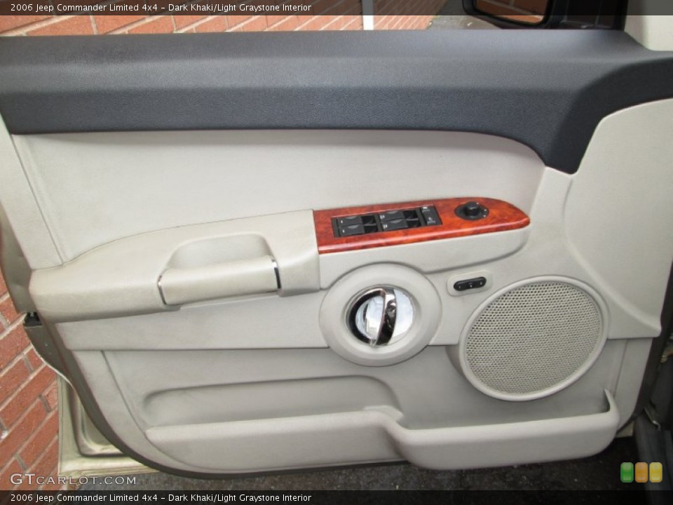 Dark Khaki/Light Graystone Interior Door Panel for the 2006 Jeep Commander Limited 4x4 #77576673