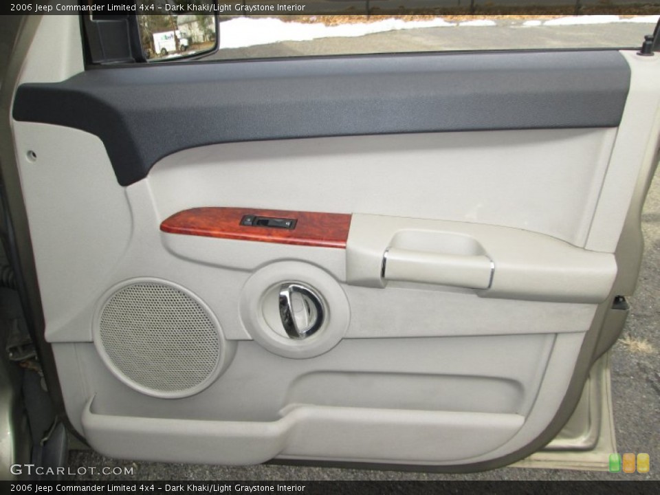Dark Khaki/Light Graystone Interior Door Panel for the 2006 Jeep Commander Limited 4x4 #77576690