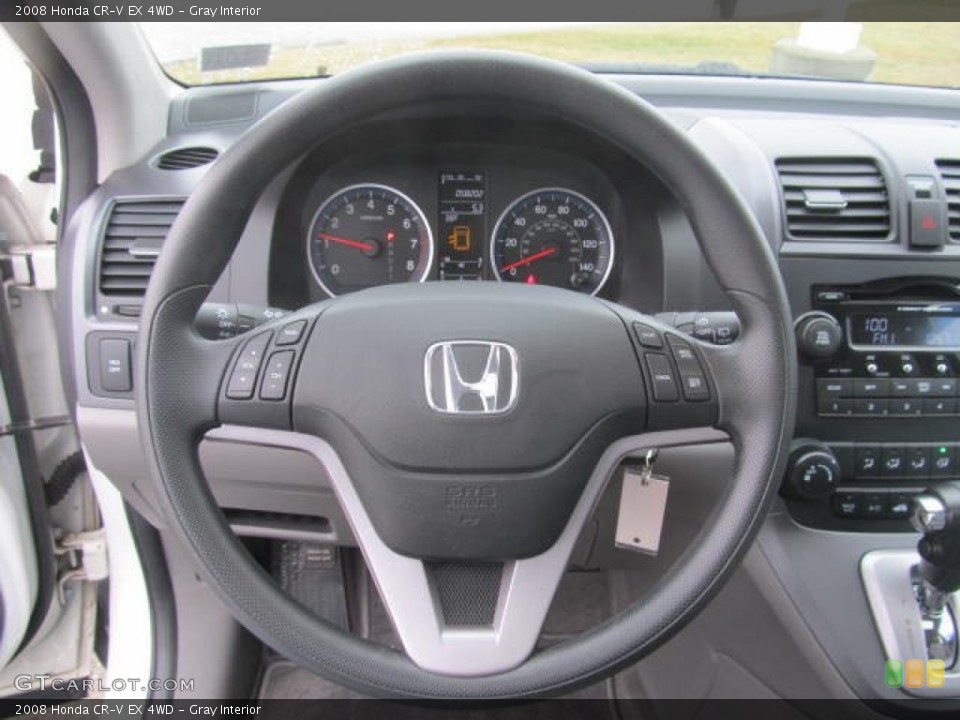 Gray Interior Steering Wheel for the 2008 Honda CR-V EX 4WD #77577157