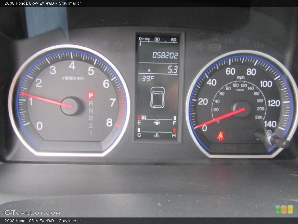 Gray Interior Gauges for the 2008 Honda CR-V EX 4WD #77577330