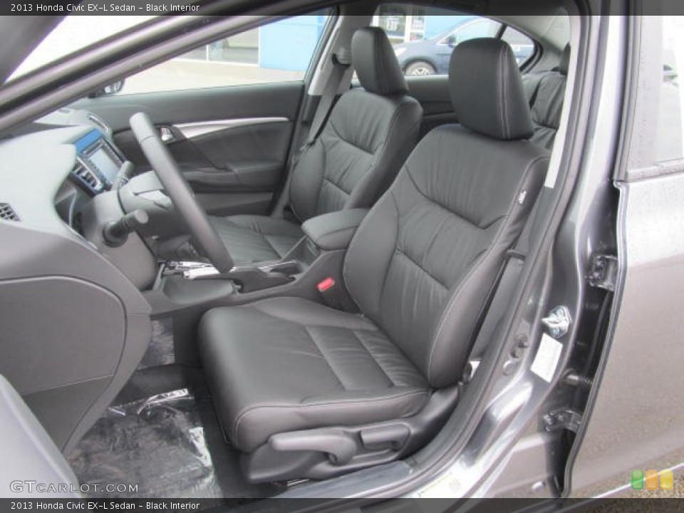 Black Interior Front Seat for the 2013 Honda Civic EX-L Sedan #77578659