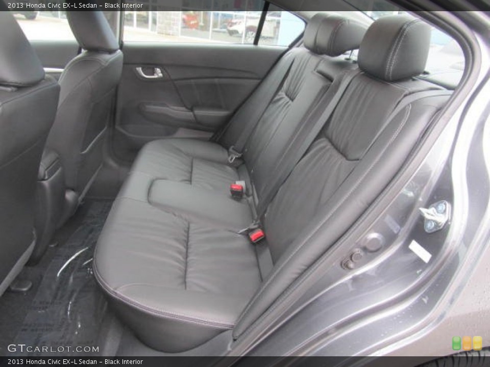 Black Interior Rear Seat for the 2013 Honda Civic EX-L Sedan #77578683