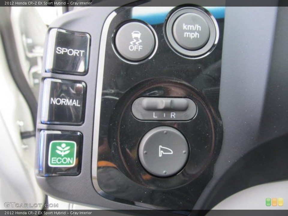 Gray Interior Controls for the 2012 Honda CR-Z EX Sport Hybrid #77579270