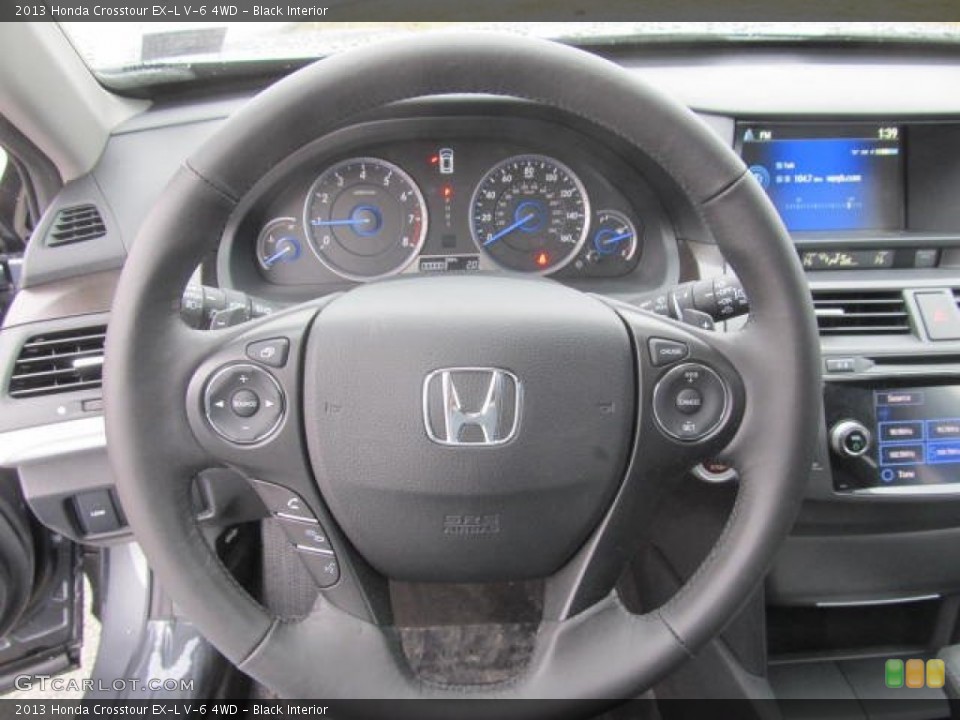 Black Interior Steering Wheel for the 2013 Honda Crosstour EX-L V-6 4WD #77579616