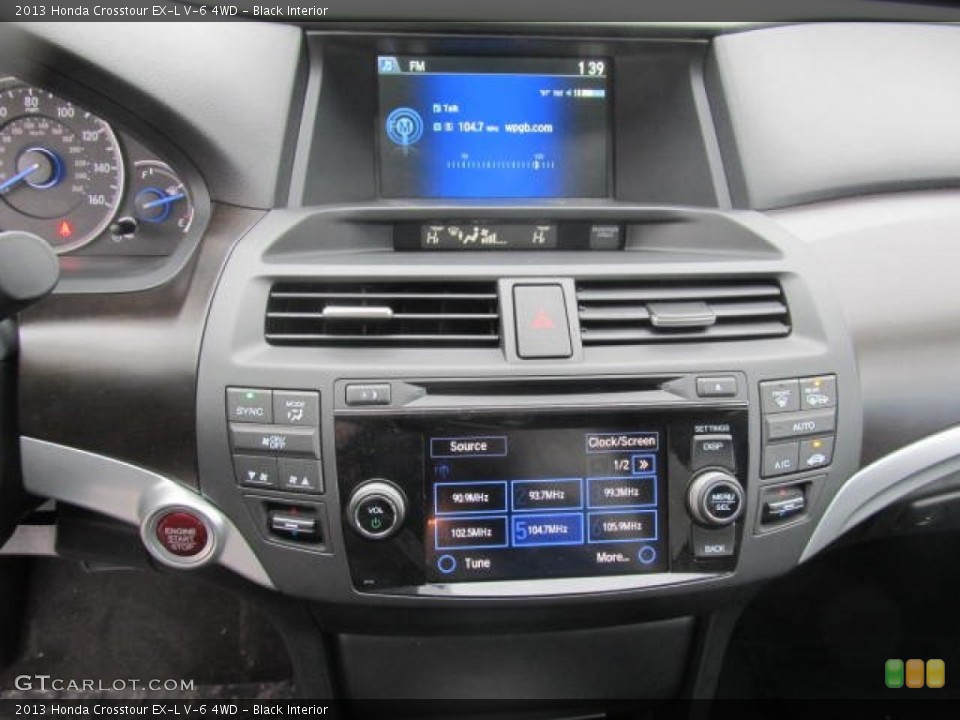 Black Interior Controls for the 2013 Honda Crosstour EX-L V-6 4WD #77579646