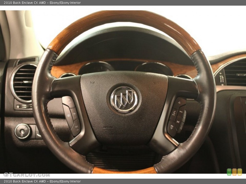 Ebony/Ebony Interior Steering Wheel for the 2010 Buick Enclave CX AWD #77579948