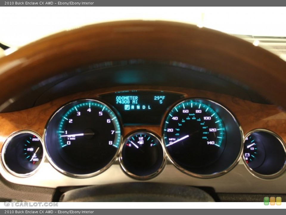 Ebony/Ebony Interior Gauges for the 2010 Buick Enclave CX AWD #77579967